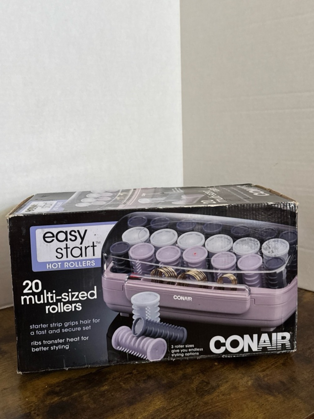 Conair Easy Start 20 Multi Sized Hot Rollers HS11 Hair Beauty Style NIB.